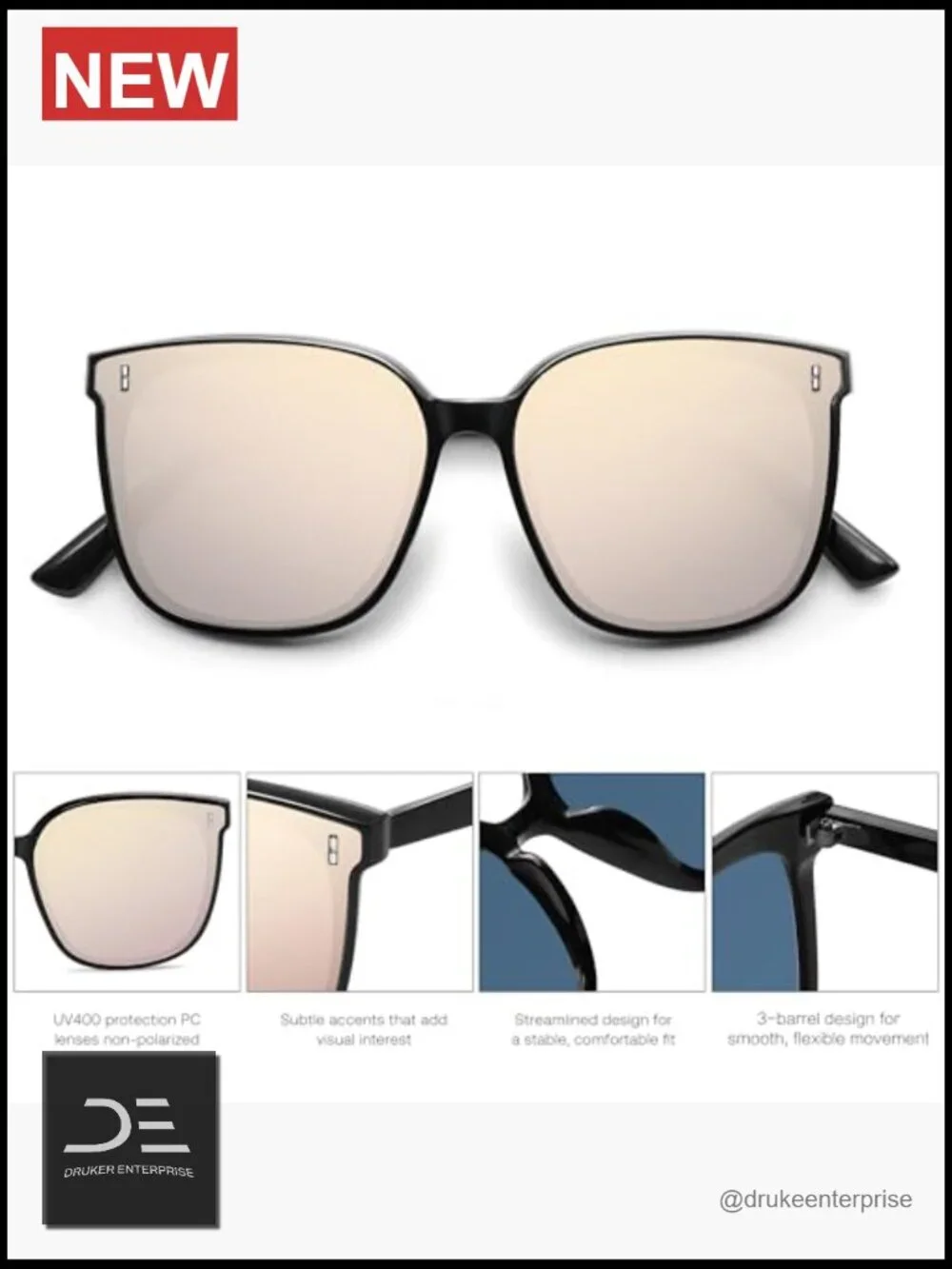 Vintage Style Square Sunglasses UV400 Protection Unisex